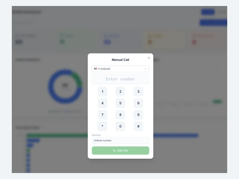 A direct dial pad provides another way to place a call.
